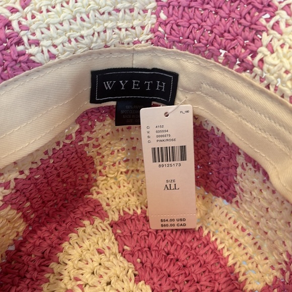 Anthropologie Wyeth Checkered Straw Bucket Hat NEW!! - Picture 9 of 9